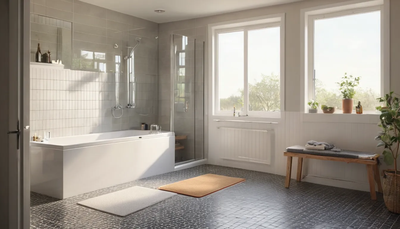 A bright, welcoming bathroom in a West Mifflin home with a walk-in tub and grab bar